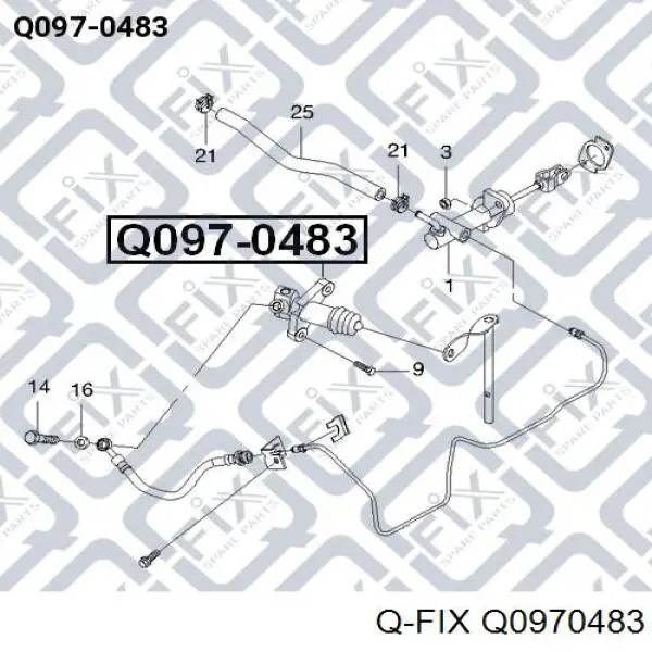 Рабочий цилиндр сцепления Q0970483 Q-fix