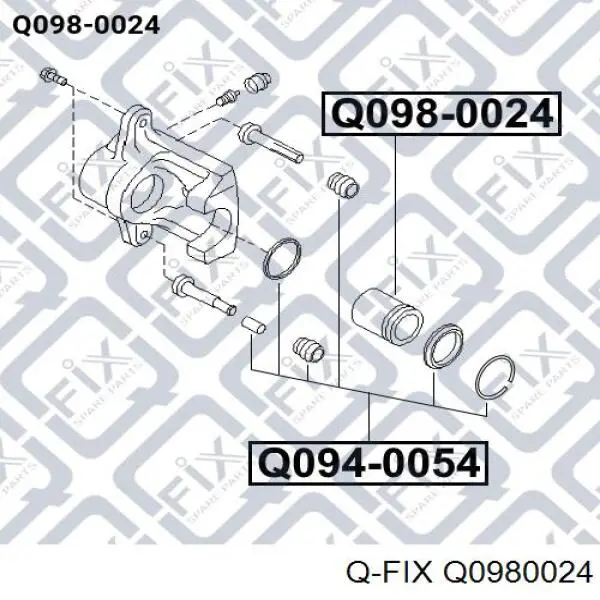 Поршень суппорта тормозного переднего Q0980024 Q-fix