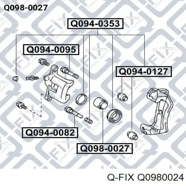 Поршень суппорта тормозного переднего Q0980024 Q-fix
