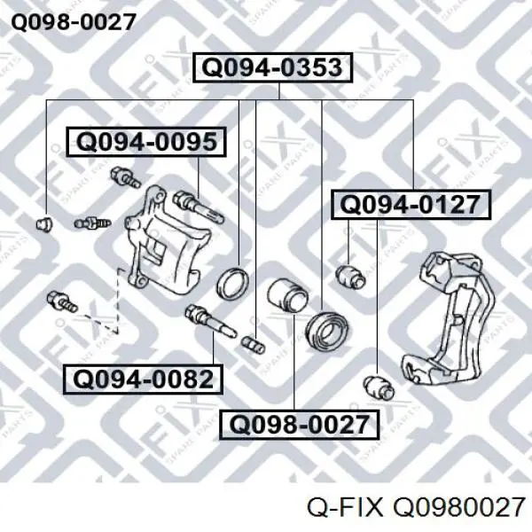 Поршень суппорта тормозного заднего Q0980027 Q-fix