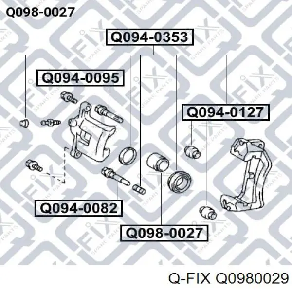Q0980029 Q-fix Поршень тормозного суппорта заднего
