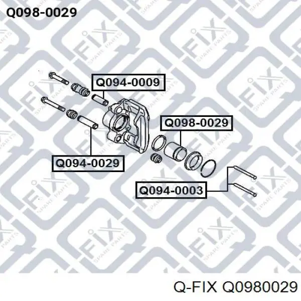 Поршень суппорта тормозного, заднего Q-fix Q0980029 цена, от 5.89 USD