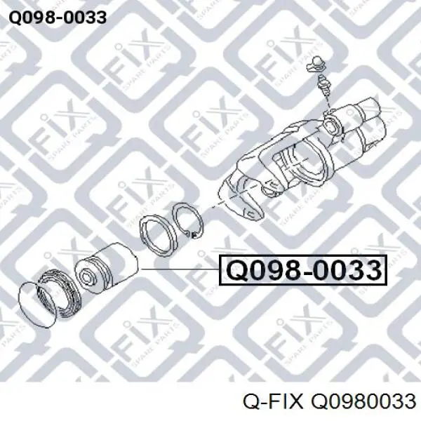 Поршень суппорта тормозного заднего Q0980033 Q-fix