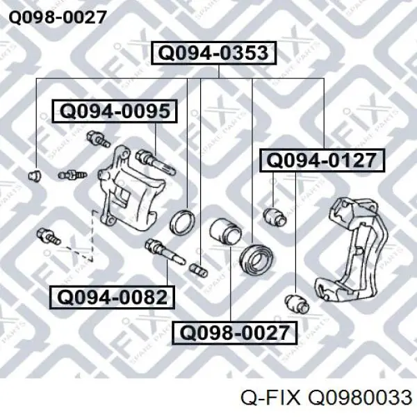 Поршень суппорта тормозного заднего Q0980033 Q-fix