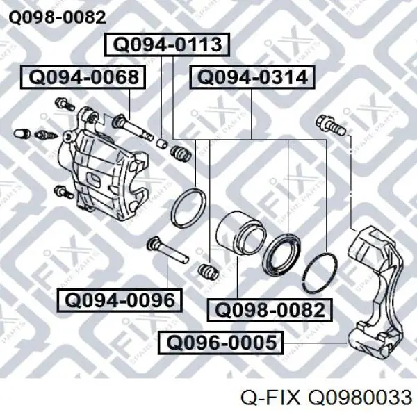 Поршень суппорта тормозного, заднего Q-fix Q0980033 цена, от 17.36 USD