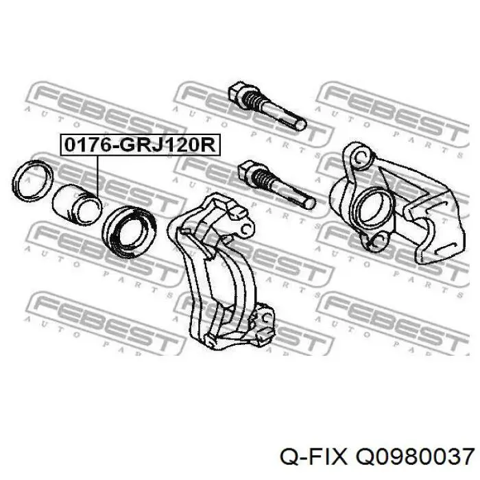 Купить Q0980037 Q-fix Поршень суппорта тормозного заднего