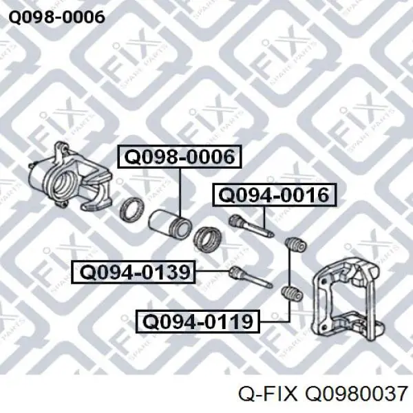 Поршень суппорта тормозного заднего Q0980037 Q-fix