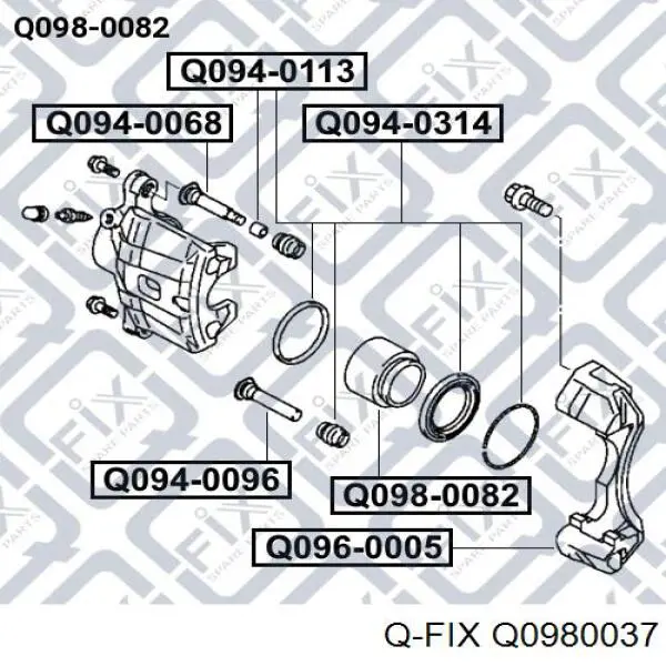 Q0980037 Q-fix Поршень тормозного суппорта заднего