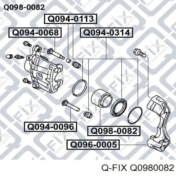 Поршень суппорта тормозного переднего Q0980082 Q-fix