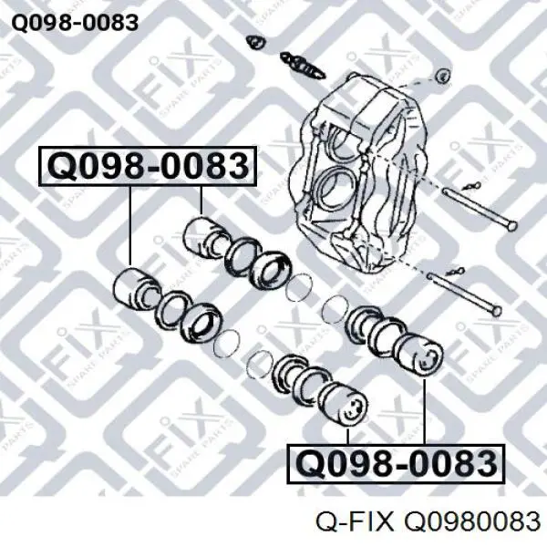 Поршень суппорта тормозного переднего Q0980083 Q-fix