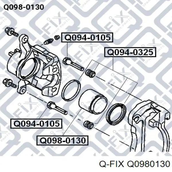 Поршень суппорта тормозного переднего Q0980130 Q-fix