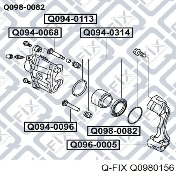 Q0980156 Q-fix Поршень тормозного суппорта переднего