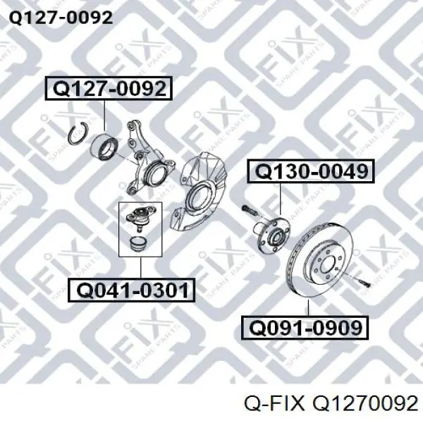 Q1270092 Q-fix rolamento de cubo dianteiro