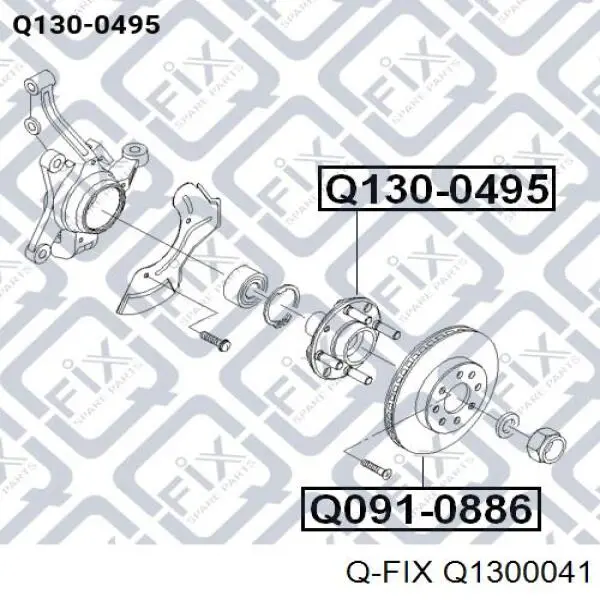 Q1300041 Q-fix Ступица колеса передняя