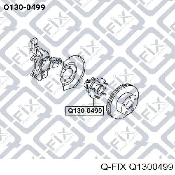 Ступица передняя Q1300499 Q-fix