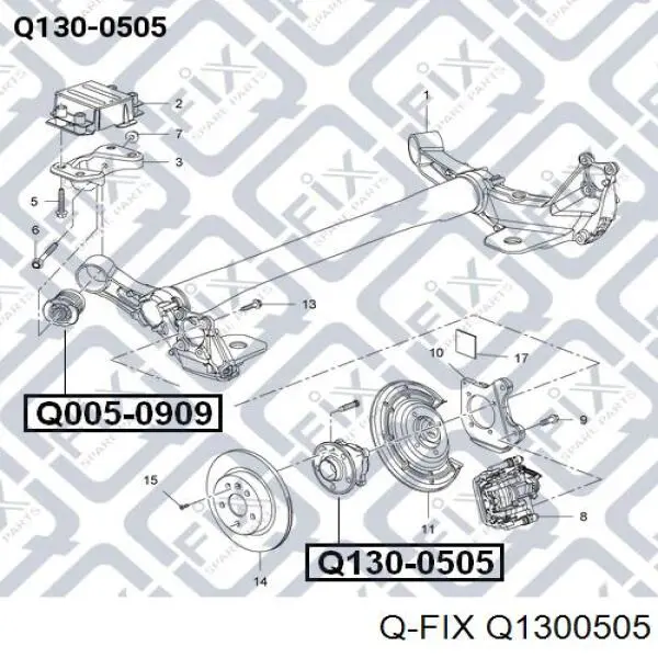 Ступица задняя Q1300505 Q-fix