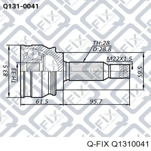 Q1310041 Q-fix junta homocinética externa dianteira