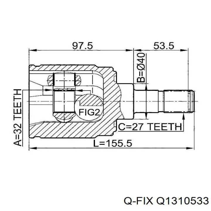 ШРУС внутренний Q1310533 Q-fix