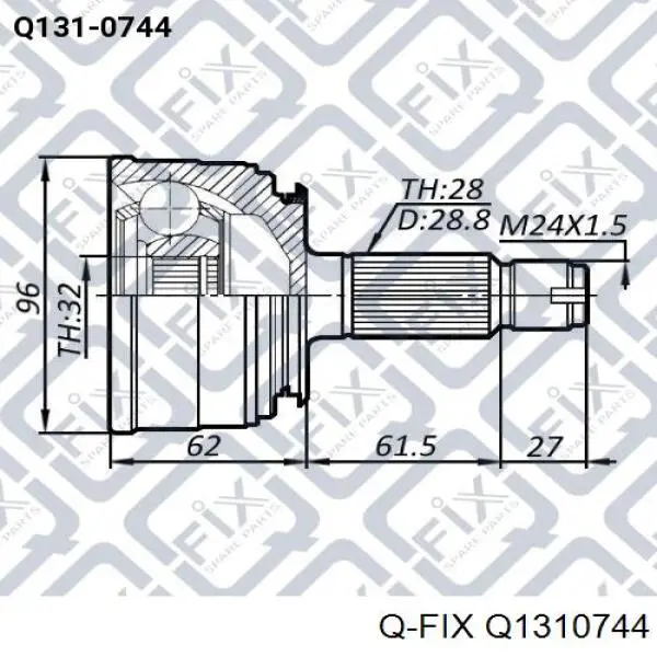 Q1310744 Q-fix шрус наружный передний