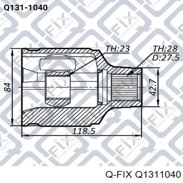 Q1311040 Q-fix junta homocinética interna dianteira direita