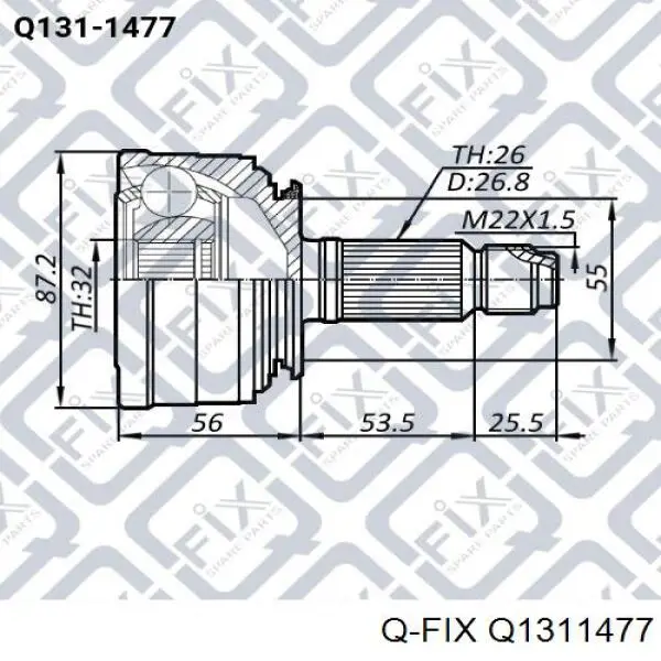 ШРУС наружный передний Q1311477 Q-fix