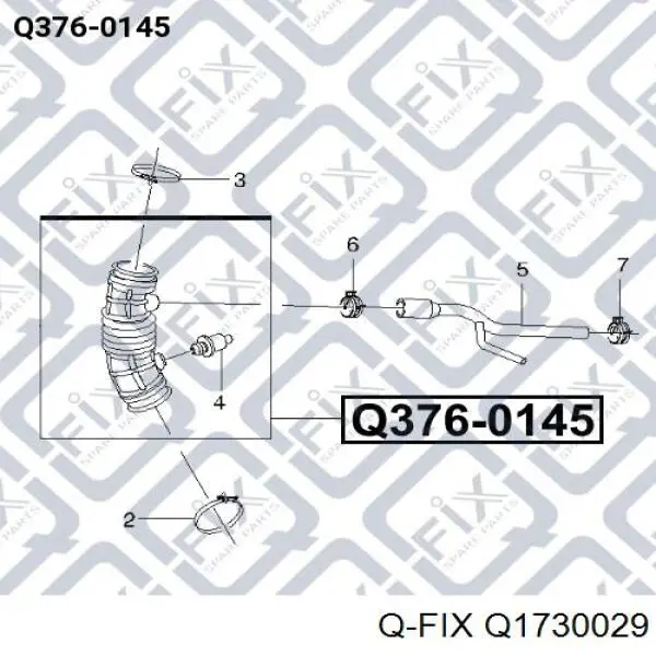 Патрубок радиатора Q1730029 Q-fix