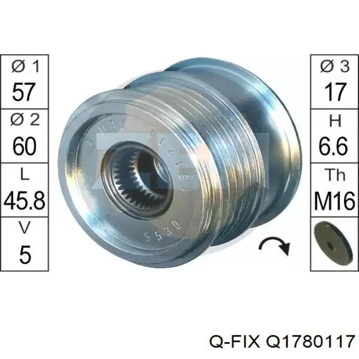 Натяжной ролик Q1780117 Q-fix