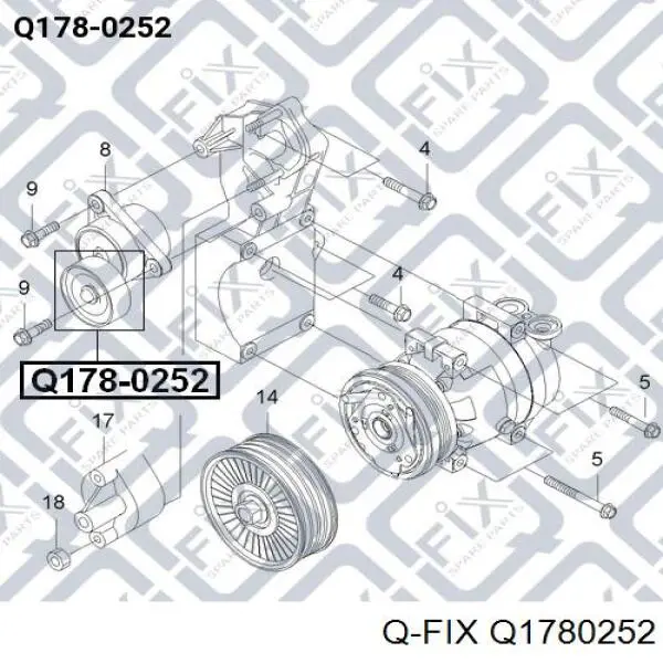 Q1780252 Q-fix натяжитель приводного ремня