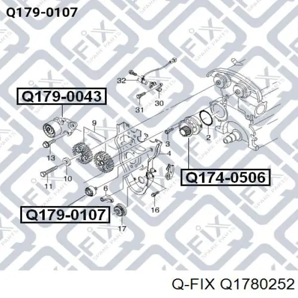 Q1780252 Q-fix Натяжитель клинового ремня