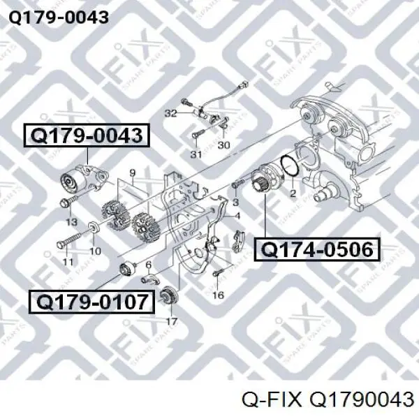 Ролик ГРМ Q1790043 Q-fix