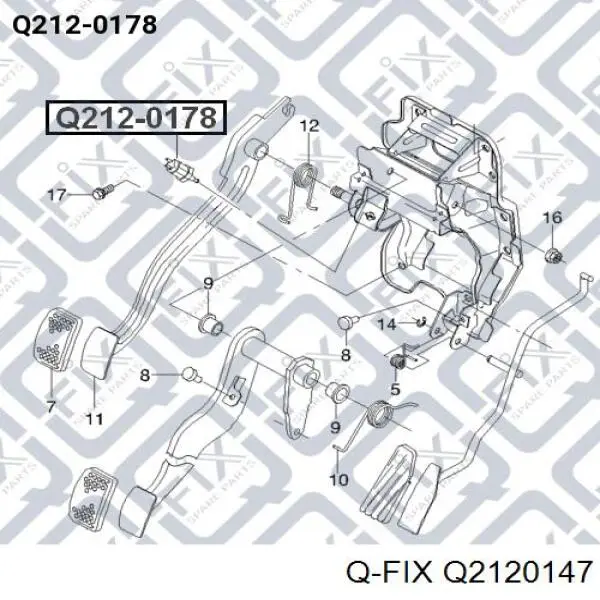 Датчик включення ліхтарів заднього ходу Q2120147 Q-fix