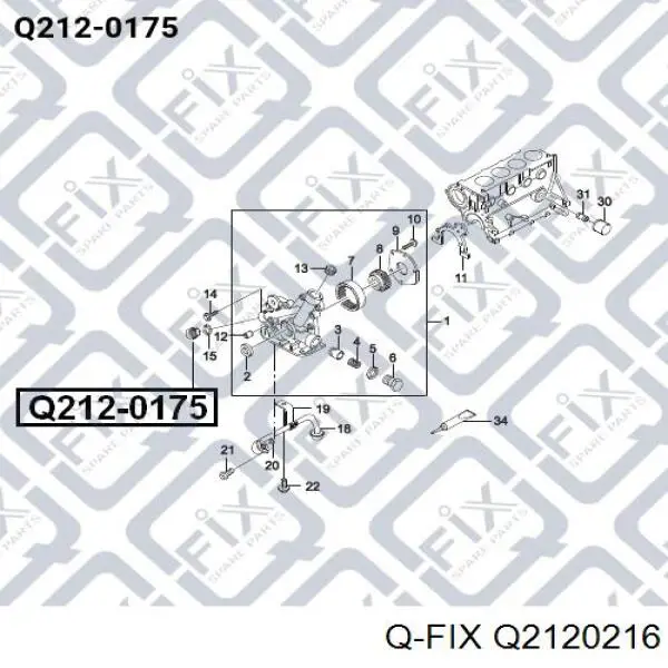 Датчик положения коленчатого вала Q-fix Q2120216 цена, от 13.81 USD