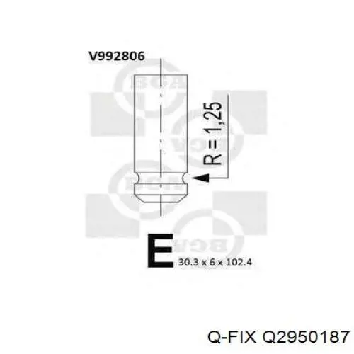 Впускной клапан Q2950187 Q-fix