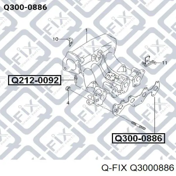 Прокладка впускного коллектора Q3000886 Q-fix