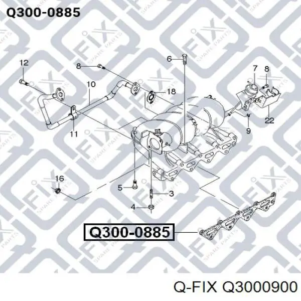 Прокладка впускного коллектора Q3000900 Q-fix