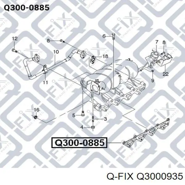 Junta de colector de escape Q3000935 Q-fix