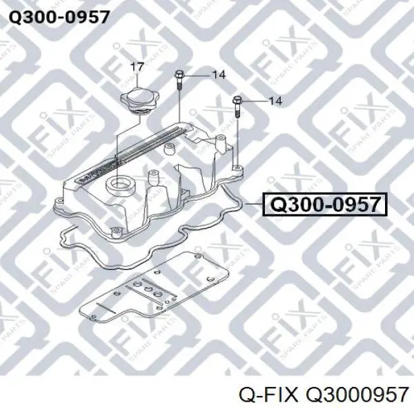 Прокладка клапанной крышки Q3000957 Q-fix