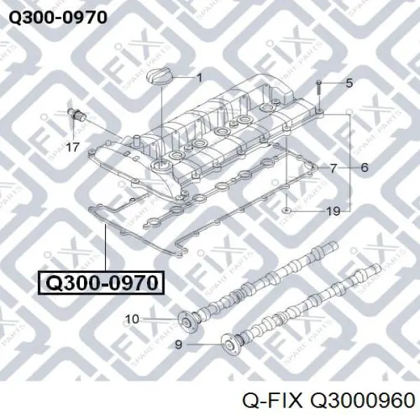 Q3000960 Q-fix Прокладка крышки клапана