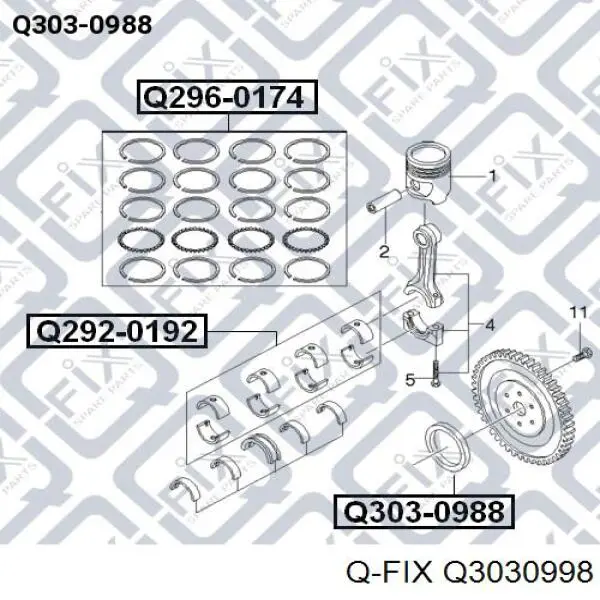 Сальник коленвала двигателя передний Q3030998 Q-fix