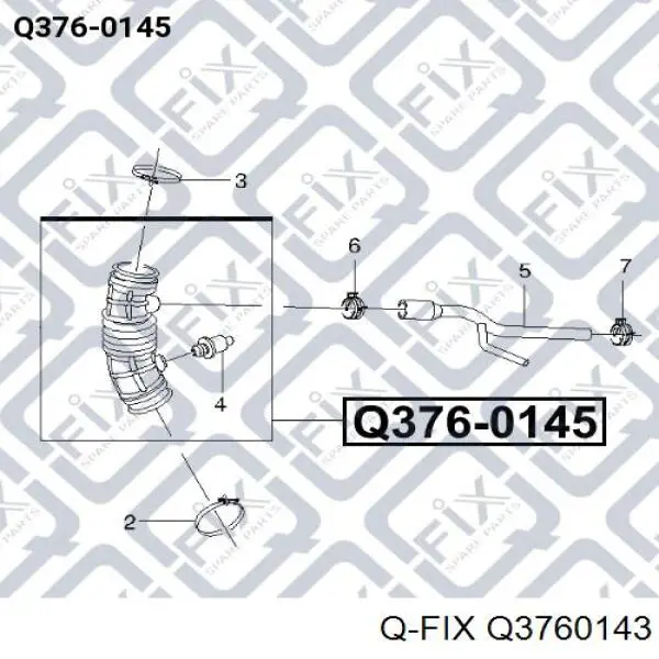 Купить Q3760143 Q-fix Выпускной патрубок воздушного фильтра