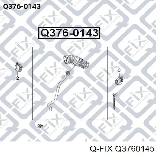 Патрубок воздушный, выход воздушного фильтра Q-fix Q3760145 цена, от 12.67 USD
