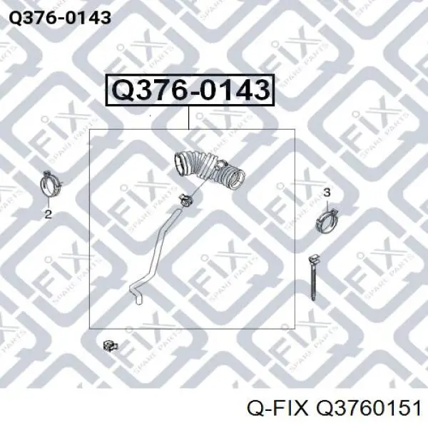 Купить Q3760151 Q-fix Выпускной патрубок воздушного фильтра