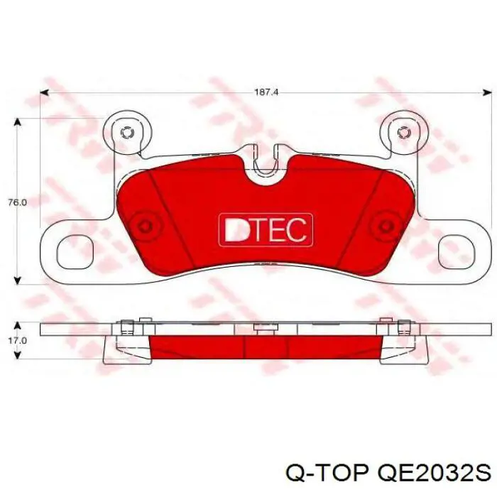 Задние тормозные колодки QE2032S Q-top