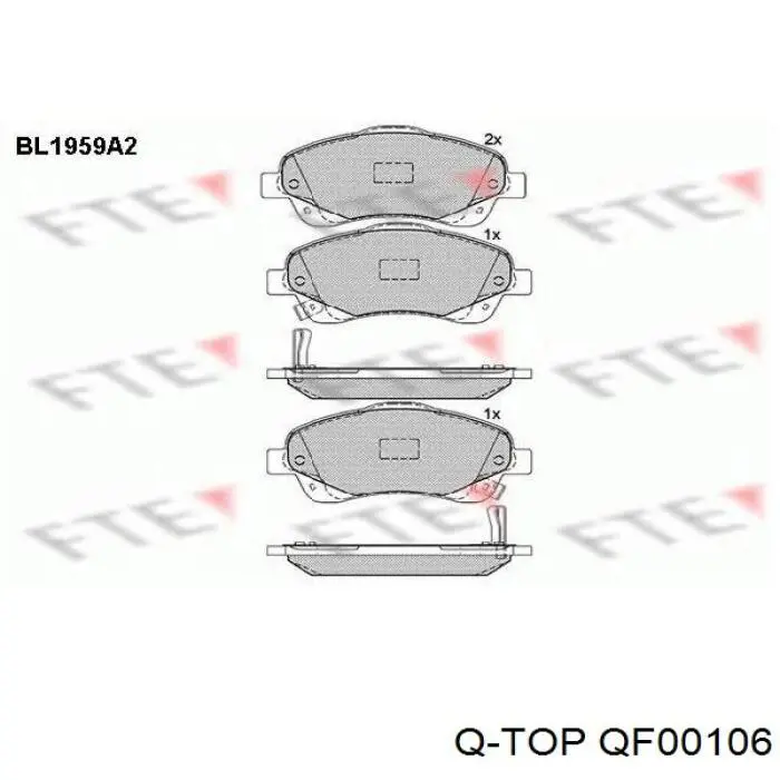 Купить QF00106 Q-top Колодки тормозные