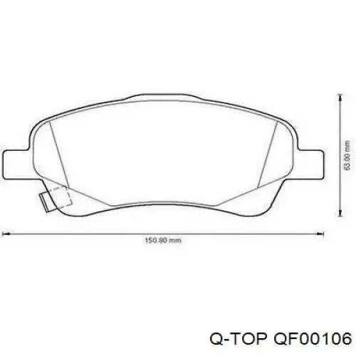 Передние тормозные колодки QF00106 Q-top