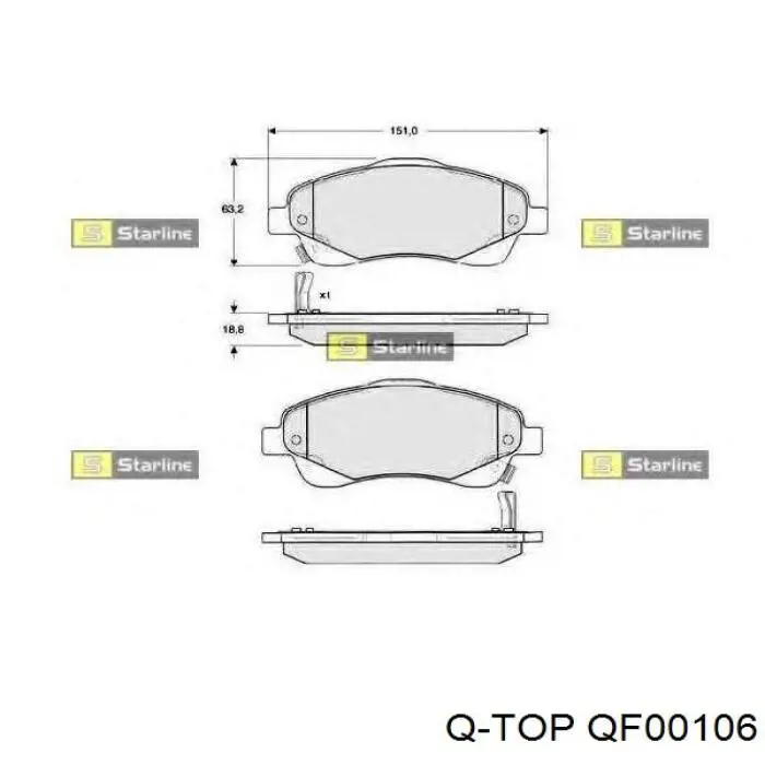 QF00106 Q-top Колодки передние
