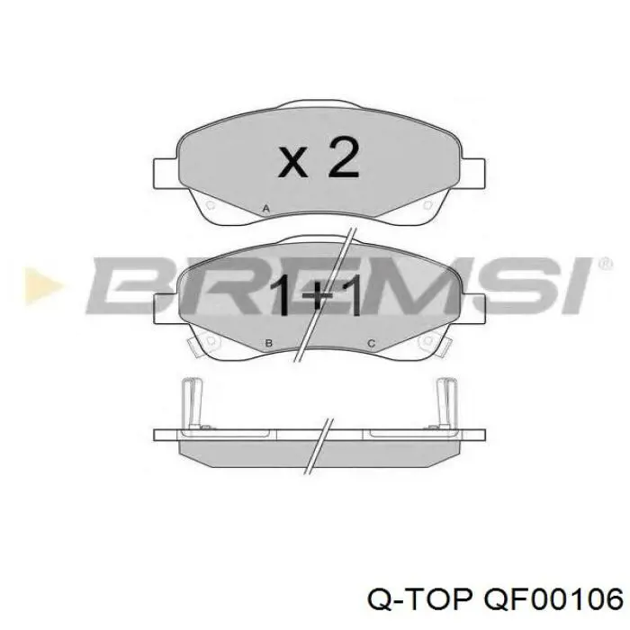 Колодки Q-top QF00106 цена, от 25.19 USD