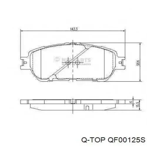 Купить QF00125S Q-top Колодки тормозные
