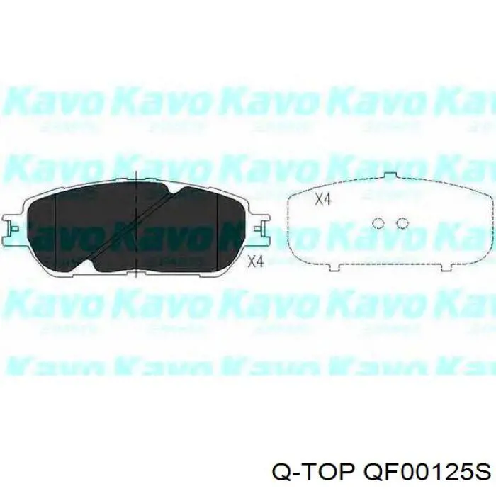 Передние тормозные колодки QF00125S Q-top