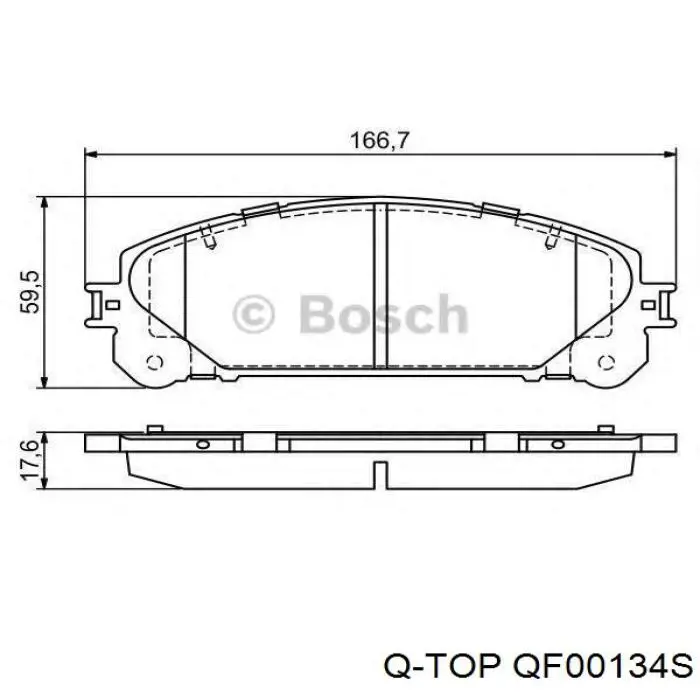 Передние тормозные колодки QF00134S Q-top